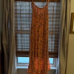 Floral Orange Maxi Dress (Free People)